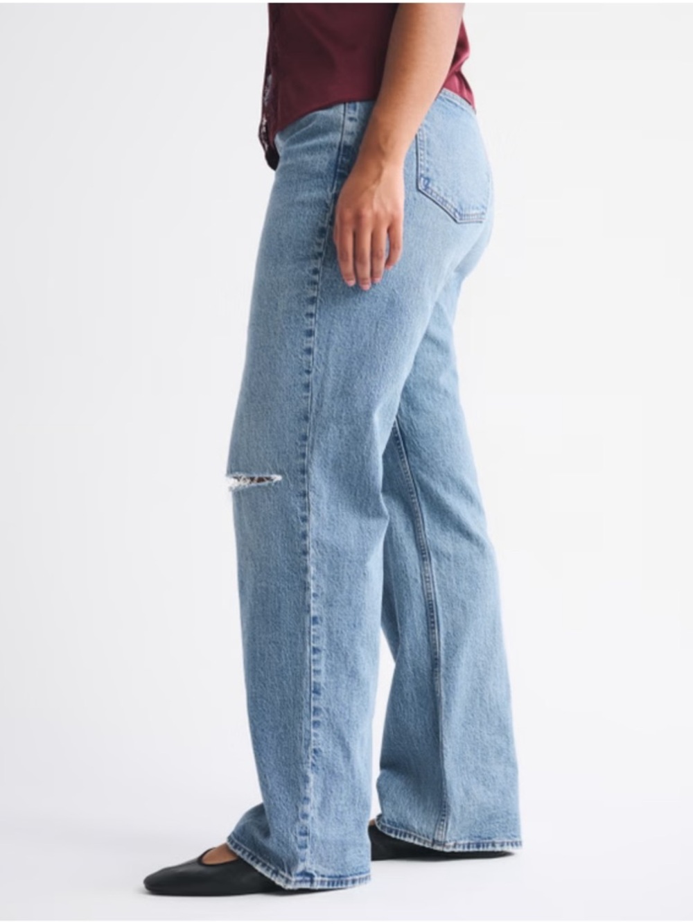 Abercrombie & Fitch Light Blue Wide-Leg Jeans